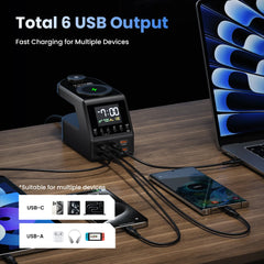 240W GaN Charger Station 4×140W PD3.1 USB Type C by Snagg A Charging Station