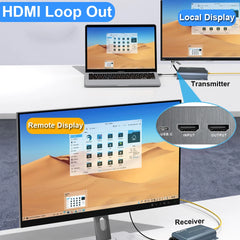 HDMI Fiber Optic USB KVM Extender 20KM – Video Transmitter & Receiver over LC Fiber for Keyboard, Mouse & PC