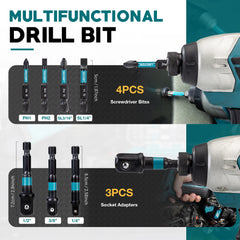 24PCS Magnetic Nut Driver Set 1/4" Hex Impact Drill Driver Bit Kit – Metric & SAE