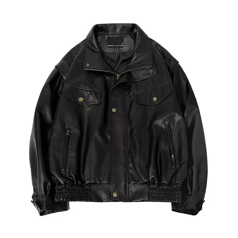 Vintage PU Bomber Motorcycle Jacket by Snagg A Jacket