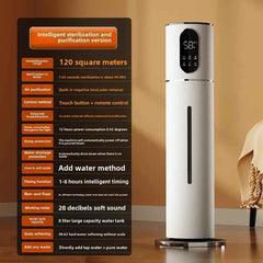 8L Ultrasonic Air Humidifier - Large Capacity Floor Standing Cool Mist Diffuser with Remote Control