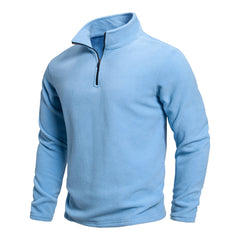 Men’s Outdoor Polar Fleece Pullover | Winter-Ready Half-Zip Thermal Top