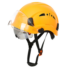 Vented construction safety helmet with built-in visor – image 42