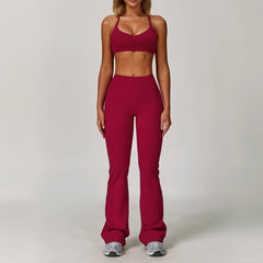 Women's 2/3-Piece Long Sleeve Yoga Suit | Sports Bra Running Workout Gym Tracksuit Athletic Wear