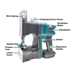 Portable Industrial Sewing Machine Compatible with Makita 18V Batteries (Tool Only)
