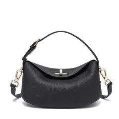 Genuine Leather Minimalist Crossbody Bag – Small Luxury Fashion Handbag & Shoulder Bag for Women (24×11×11cm)