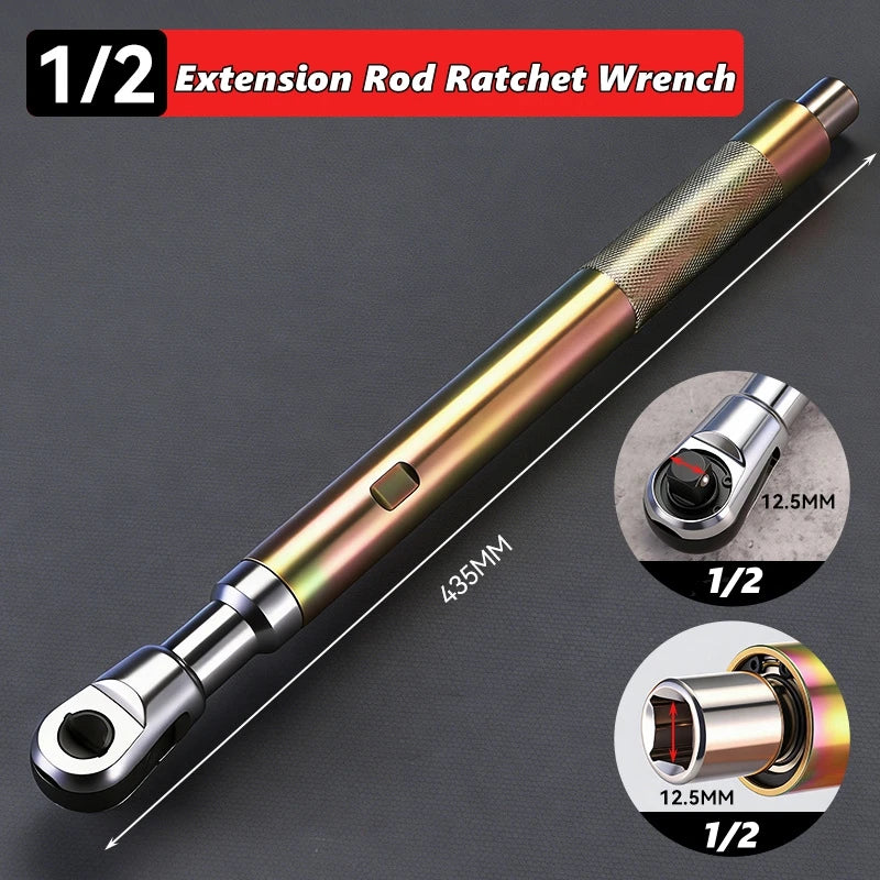 Manual & Automatic Self-Contained Ratchet Extension Wrench – Electric Car Wrench for Four-Wheel Alignment