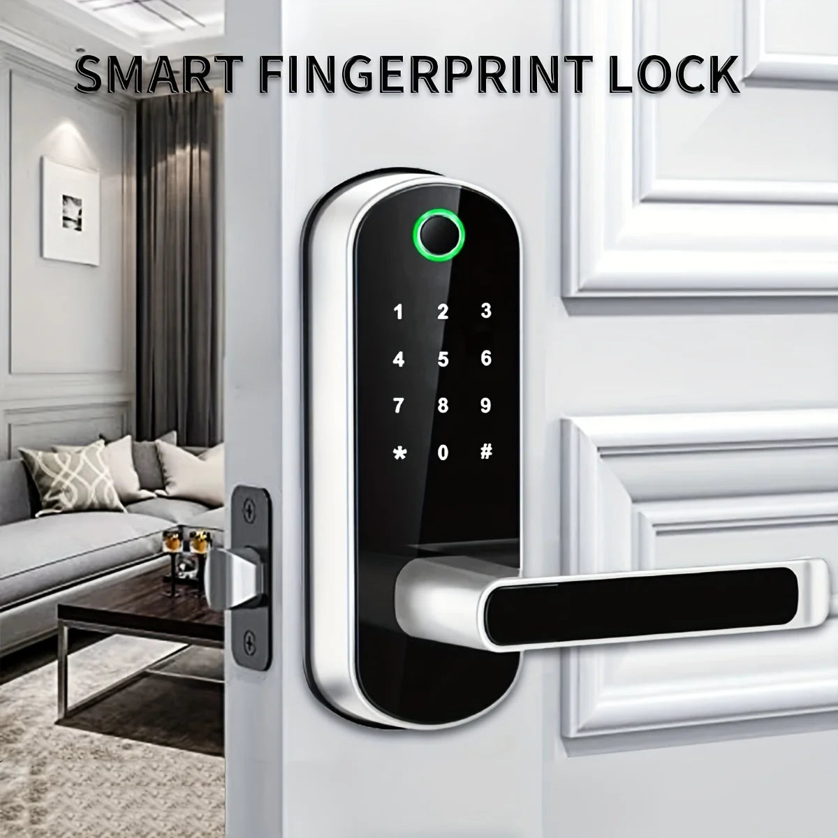 Smart Fingerprint Door Lock – WiFi Keyless Entry with Touchscreen by Snagg A Smart Door Lock