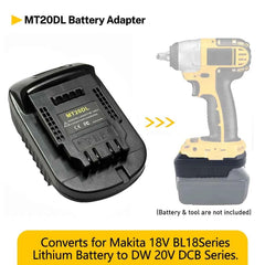 MT20DL battery adapter for Makita 18V batteries to DeWalt tools – image 2
