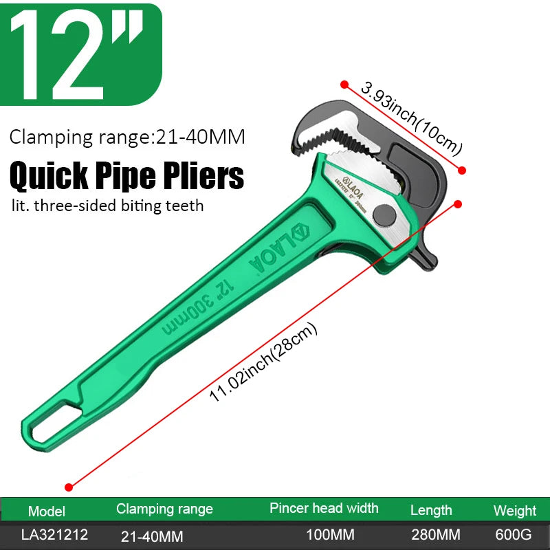 Heavy Duty Pipe Pliers by Snagg A Pipe Wrench
