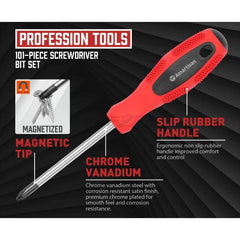 101-Piece Magnetic Screwdriver & Bit Set - SnaggIt