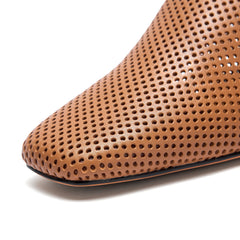 Women’s Leather Hollow Sandals by Snagg A Shoes