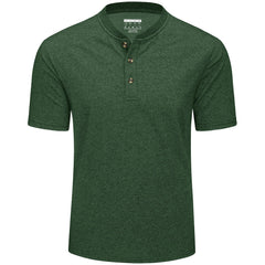 Men's Cotton Blend Henley | Soft 3-Button Summer Fashion Tee