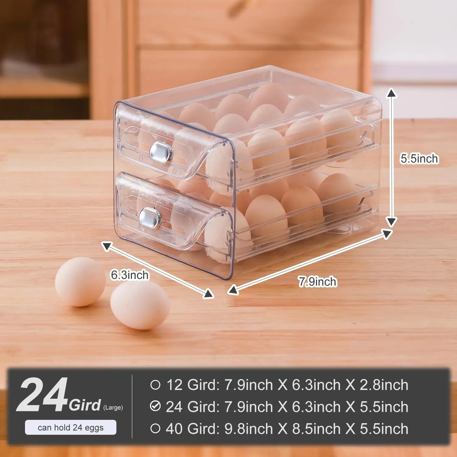 Egg Holder for Refrigerator by Snagg A Tray