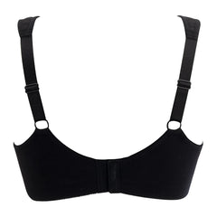 Plus Size Wire-Free Cotton Bra | Floral Lace Full Coverage Unpadded Ultra-Thin Soft