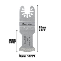 Diamond Oscillating Saw Blades 7pcs | Quick-Release Universal Multitool Triangle Blade for Tile Grout Ceramic