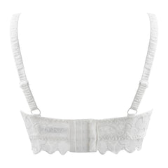 Plus Size Lace Mesh Bra | Underwire Push Up Full Coverage Unpadded