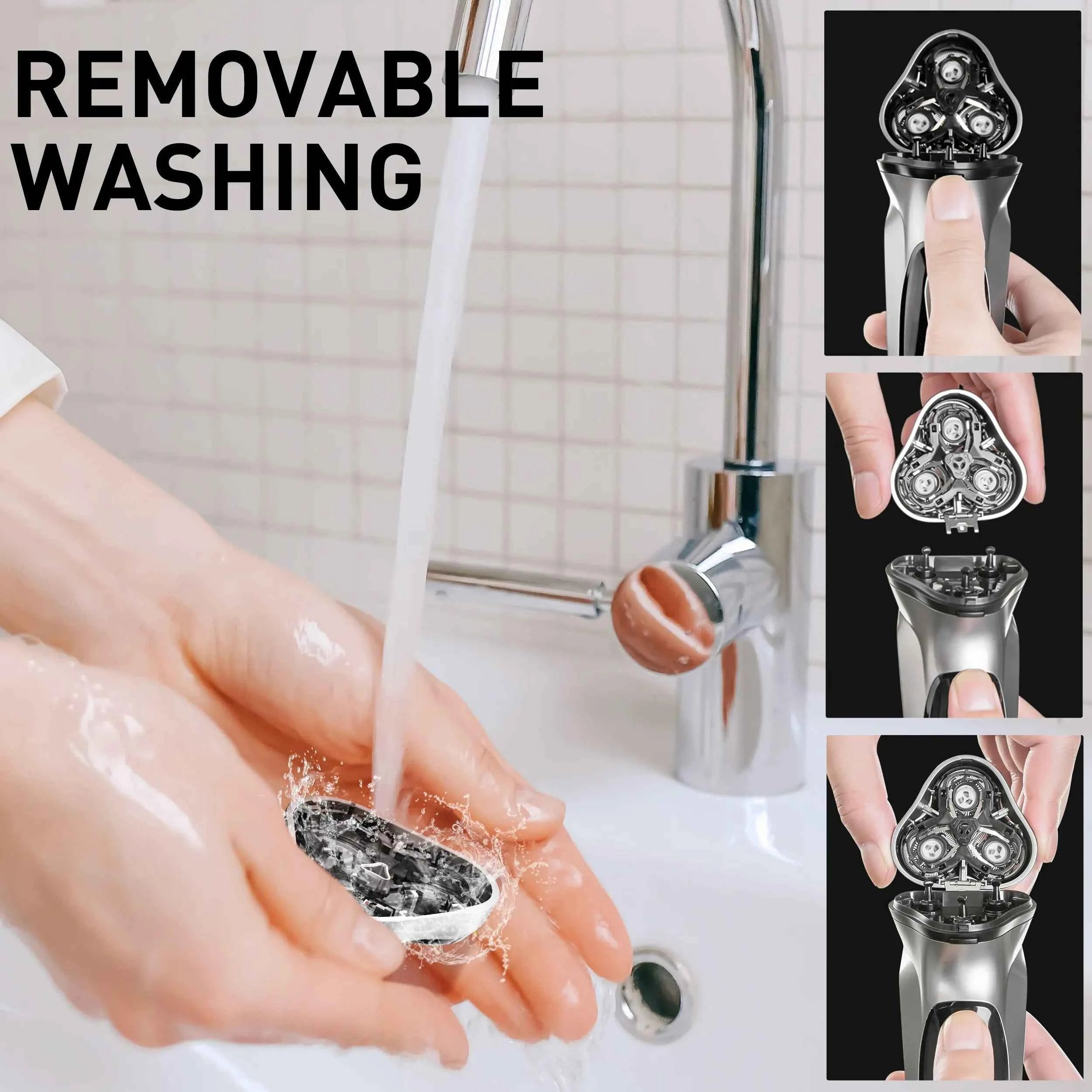 Blackstone 3D Independent Floating Electric Rotary Shaver – High Performance Type-C USB Rechargeable Shaving System