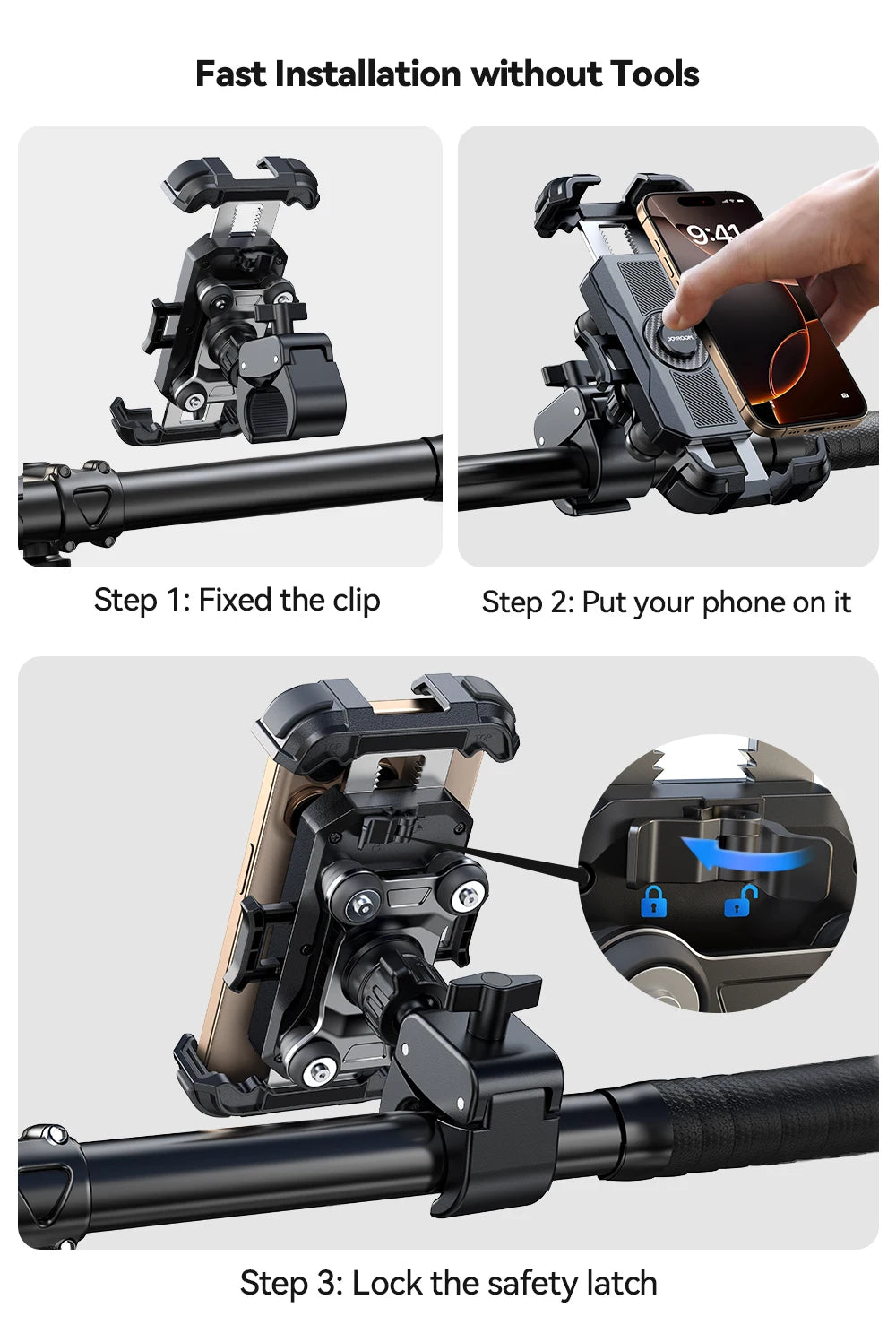Anti Vibration Motorcycle & Bicycle Phone Holder by Snagg A Phone Holder