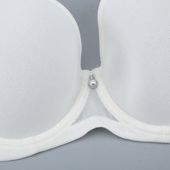 Plus Size T-Shirt Bra | Full Coverage Mesh Plunge Push Up Lightly Lined