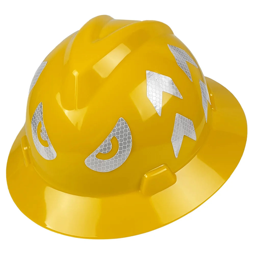 Full brim construction safety helmet with reflective stickers – image 13