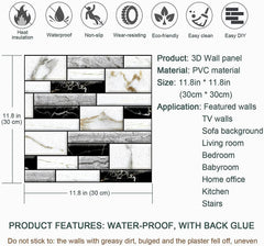 3D Self-Adhesive Brick Wall Stickers - SnaggIt