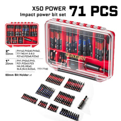 37 - 71PCS Impact Screwdriver Bit Set – Magnetic Multi Insert Power Bits with Nut Driver & Storage Case, S2 Steel
