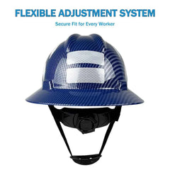 Full brim construction safety helmet with reflective stickers – image 5