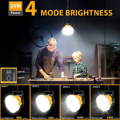 24W LED work light with hook for 18V tool batteries – image 7