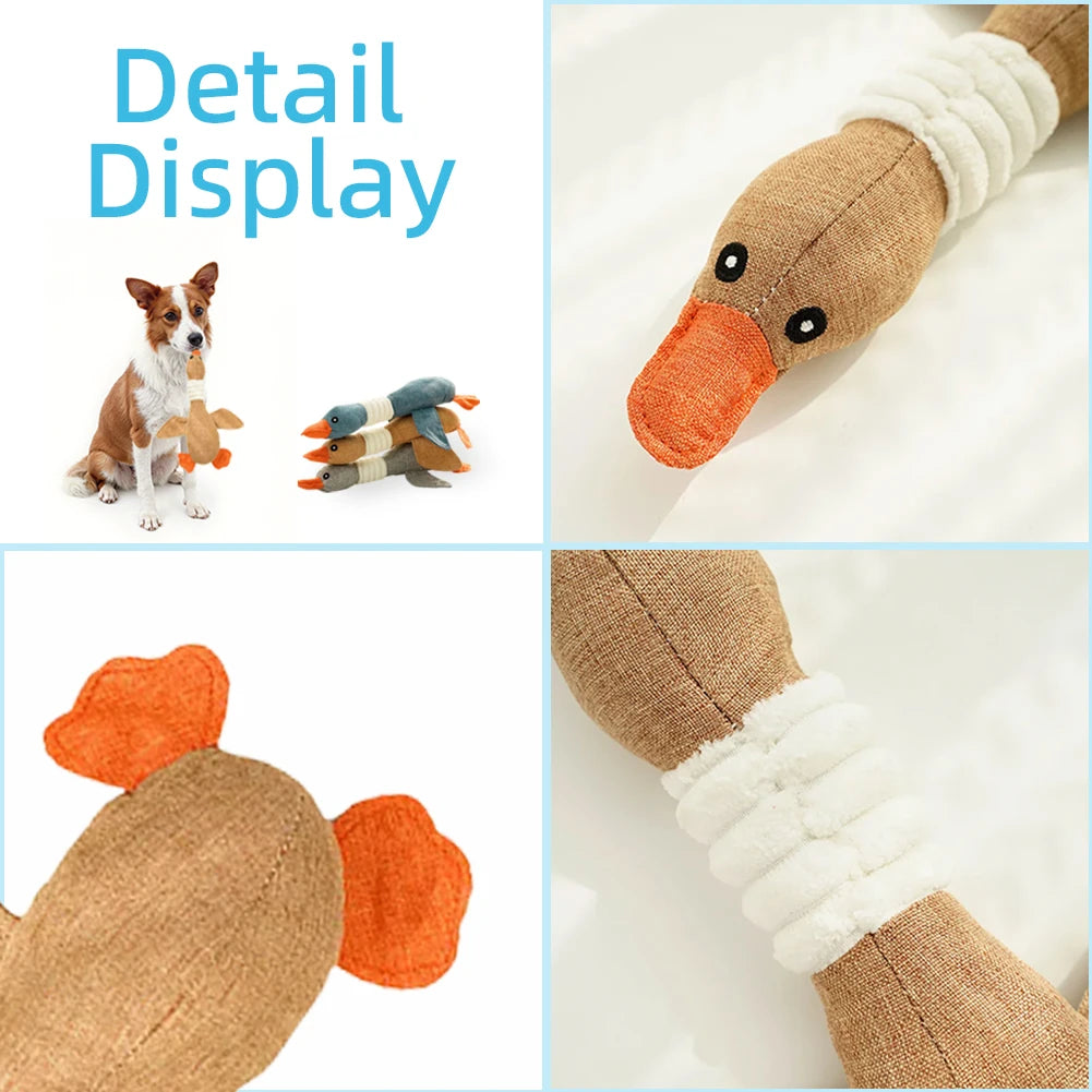 Plush Goose Squeaky Dog Toy by Snagg A Toy