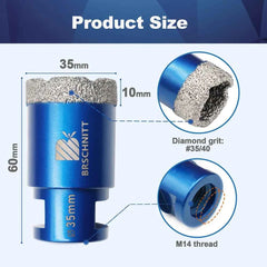Vacuum Brazed Diamond Core Drill Bit & Heavy Duty Hole Saw for Granite, Porcelain, and Ceramic