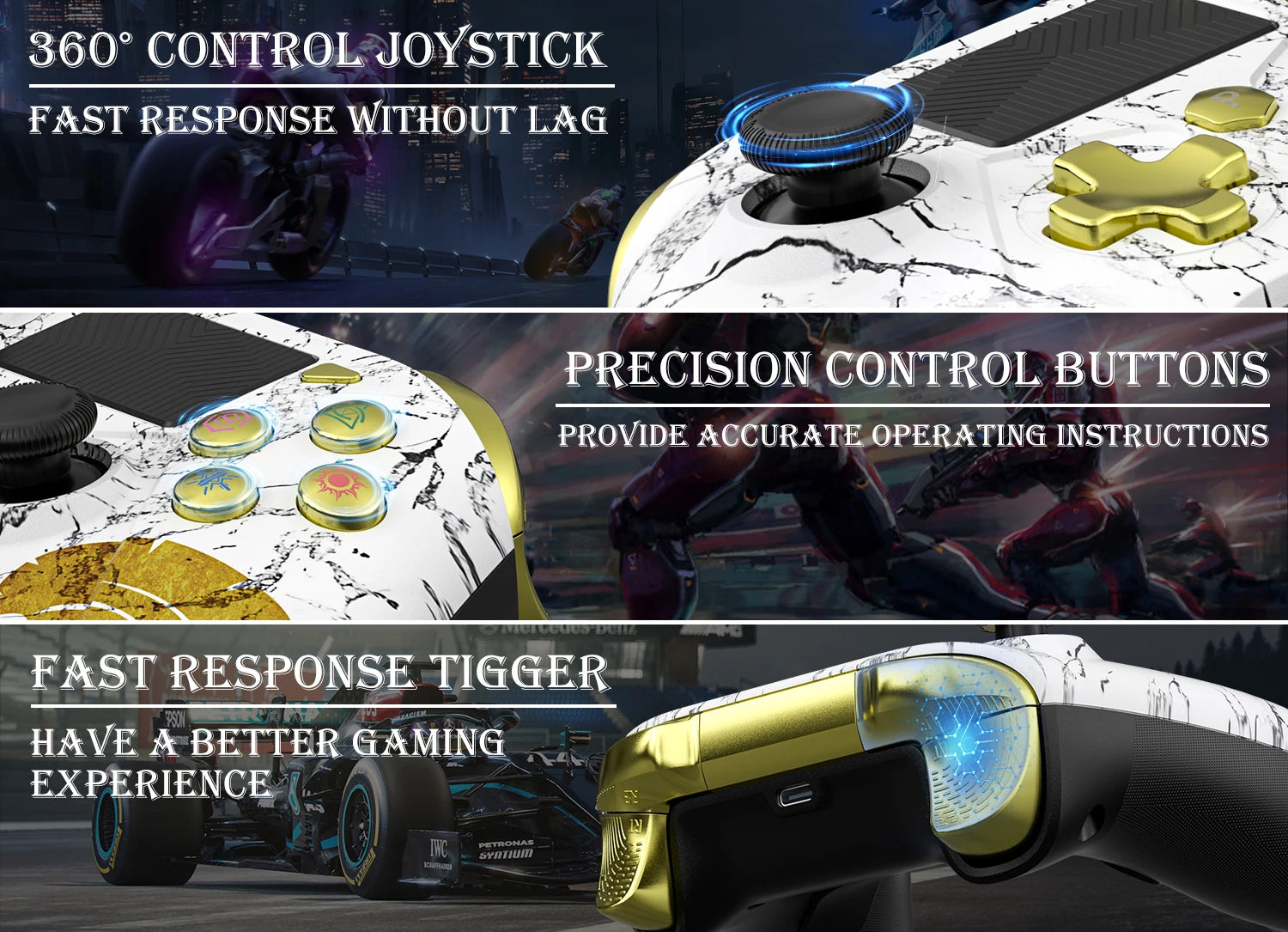 Wireless Game Controller Compatible With PS5, PC & Steam by Snagg A Game Controller