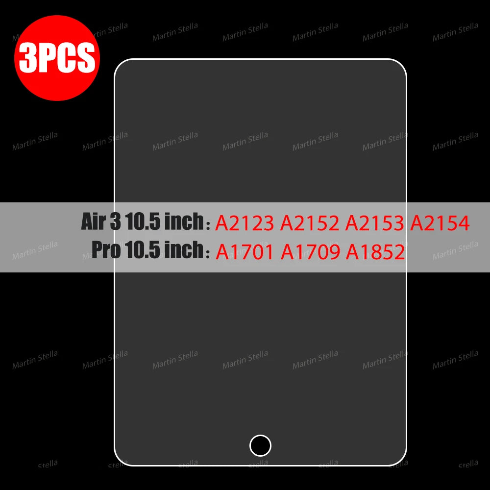9H 3pcs Tempered Glass Screen Protector For iPad Pro 11 10th 9th Generation 8th 7 6 5 4 3 2 by Snagg A Screen Protector