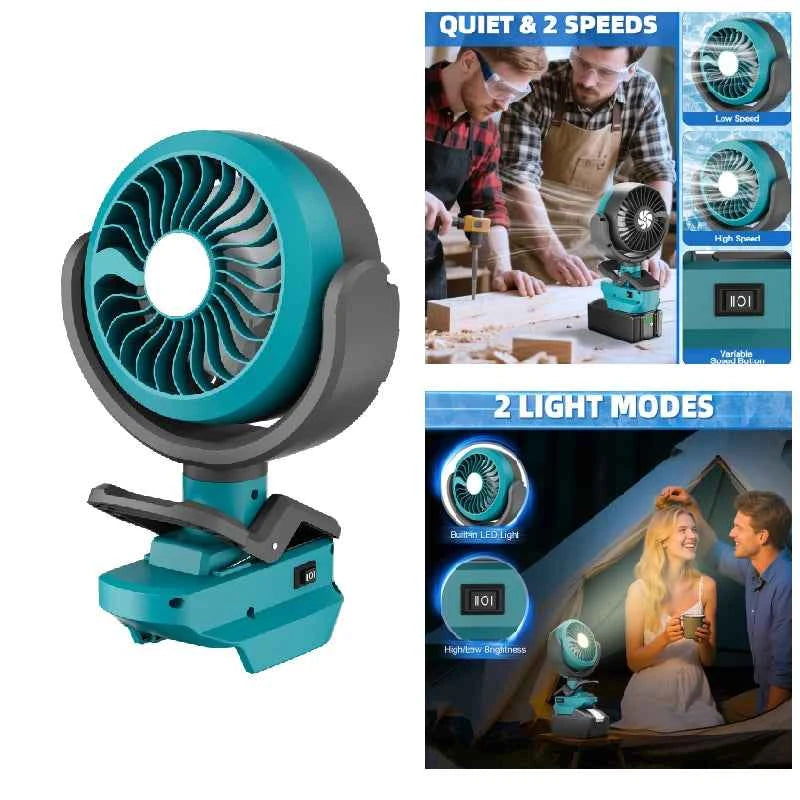 Cordless fan and camping light for Makita 18V batteries – image 2