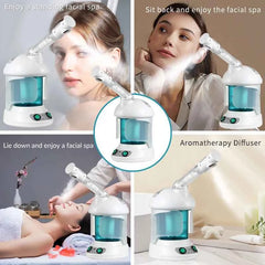 Portable Ionic Facial Steamer – Nano Mist Face Spa & Deep Cleansing Device