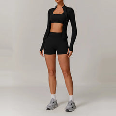 Women's 2/3-Piece Seamless Yoga Tracksuit | Gym Sports Bra & Leggings Fitness Set Sportswear