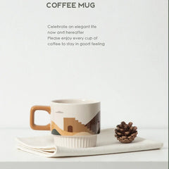Retro Ceramic Coffee Cup Hand Grip Mug For Home Use Gift by Snagg A Cup