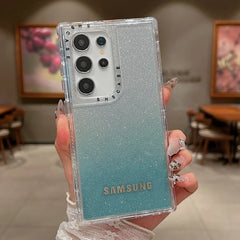 3 in 1 Clear Gradient Glitter Case For Samsung Galaxy S25 Series by Snagg A Phone Case