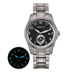 BERNY Titanium Automatic Watch – Fluororubber Strap | Seagull ST1731 | 10ATM Waterproof - SnaggIt