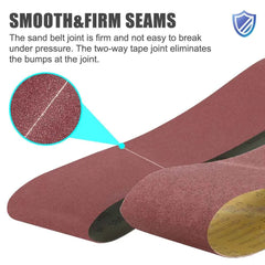 5pcs Sanding Belts 100×915mm | Belt Sander Polishing Paper Grit 40–400 Aluminium Oxide