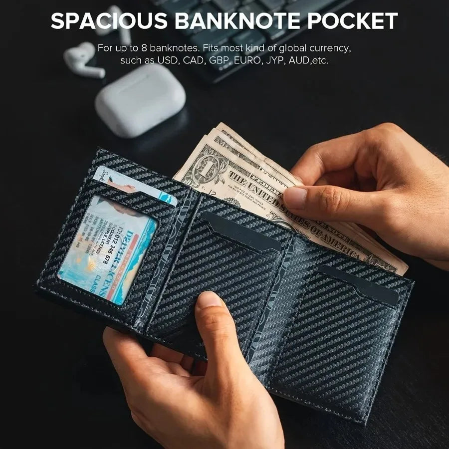 RFID Blocking Pop-Up Metal Card Holder Wallet with Zipper Coin Purse
