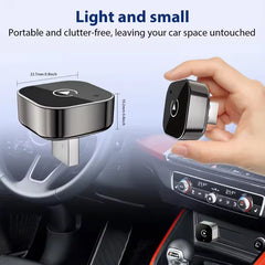 2 in 1 Wired to Wireless CarPlay & Android Auto Adapter – Smart Car Accessory - black