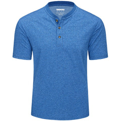 Men's Cotton Blend Henley | Soft 3-Button Summer Fashion Tee