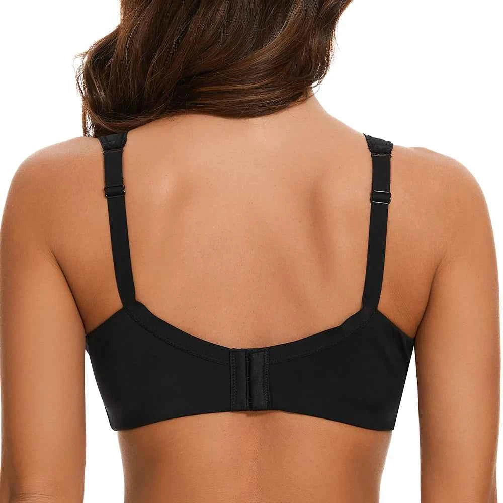 Plus Size Floral Lace Minimizer Bra | Underwire Full Coverage Lifting Support