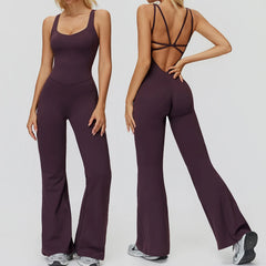 Women's Push-Up Sports Jumpsuit | Gym Tracksuit Yoga Suit Fitness Romper Stretch Bodysuit Activewear