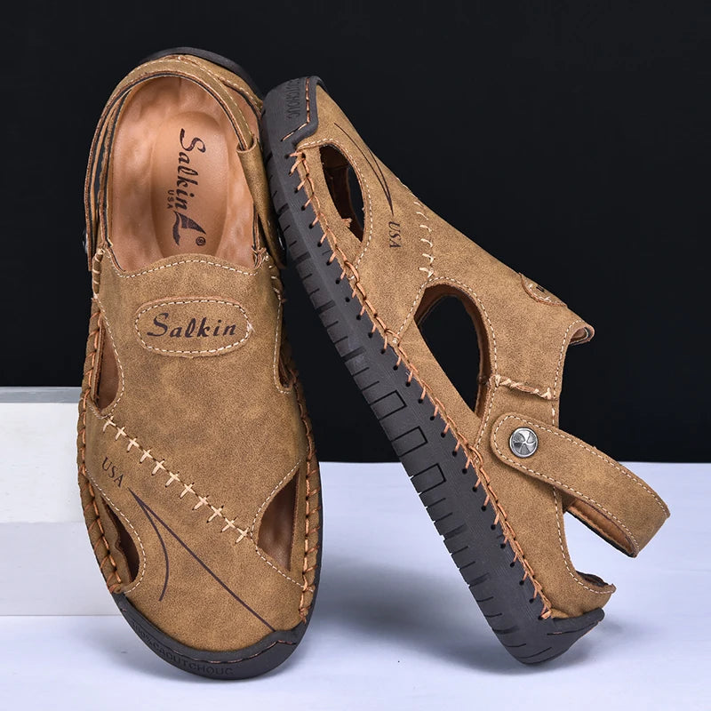 Handmade Men’s Leather Sandals by Snagg A Slipper