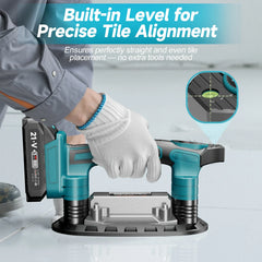 9 Speed Tile Laying Machine - 400KG Heavy Duty Vibration Leveling Tool Compatible With Makita 18V Battery