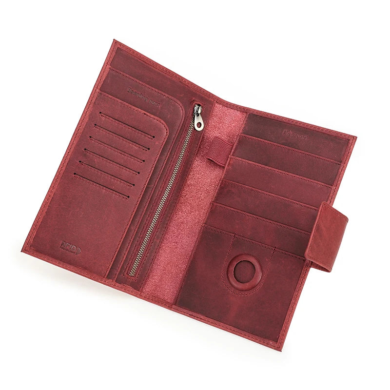 Genuine Leather Family Passport Clutch Wallet by Snagg It Wallet