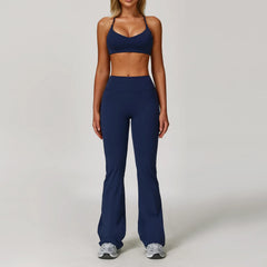 Women's 2/3-Piece Long Sleeve Yoga Suit | Sports Bra Running Workout Gym Tracksuit Athletic Wear