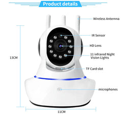 1080P WiFi IP Security Camera – Smart Home Pan-Tilt CCTV with Two-Way Audio by Snagg An Indoor Camera